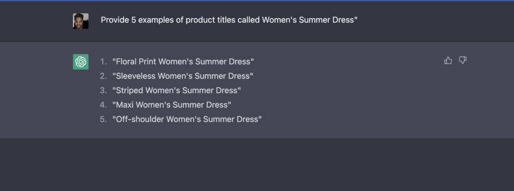 Chat-gpt-product-example